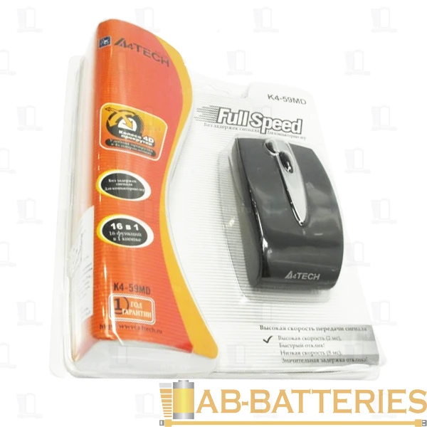 Мышь проводная A4Tech K4-59MD классическая USB черный