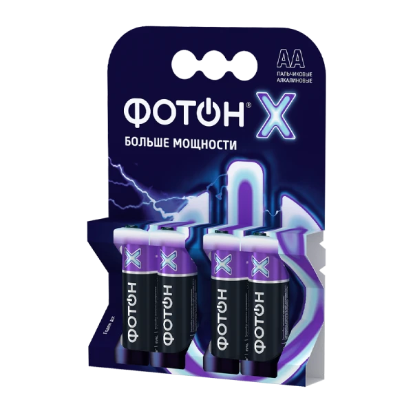 *Батарейка Фотон X LR6 AA BL4 Alkaline 1.5V (4/40/480) 