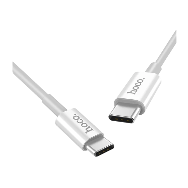 Кабель HOCO X23 Type-C (m)-Type-C (m) 1.0м 3.0A TPE белый (1/48/276)
