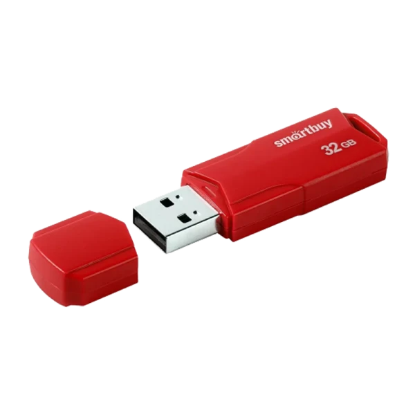 Флеш-накопитель Smartbuy Clue 32GB USB2.0 пластик красный