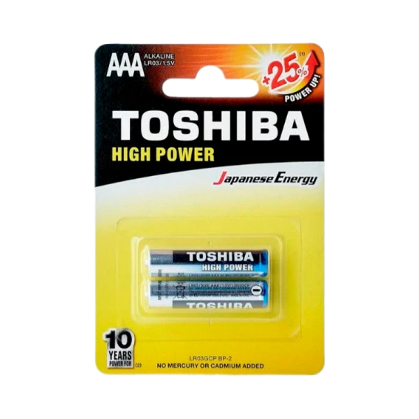 Батарейка Toshiba LR03 AAA BL2 Alkaline 1.5V (2/24/288)