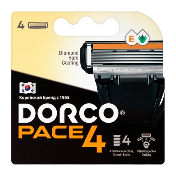 Сменные кассеты DORCO PACE4 FRA1040 4 лезвия 4шт. (цена за 1 шт) (4/24)