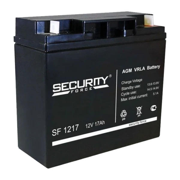 Аккумулятор свинцово-кислотный Security Force SF 1217 12V 17Ah (1/4)