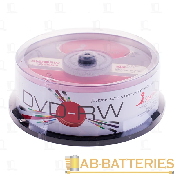 Диск DVD-RW SmartTrack 4.7GB 4x 25шт. cake box (25/250)