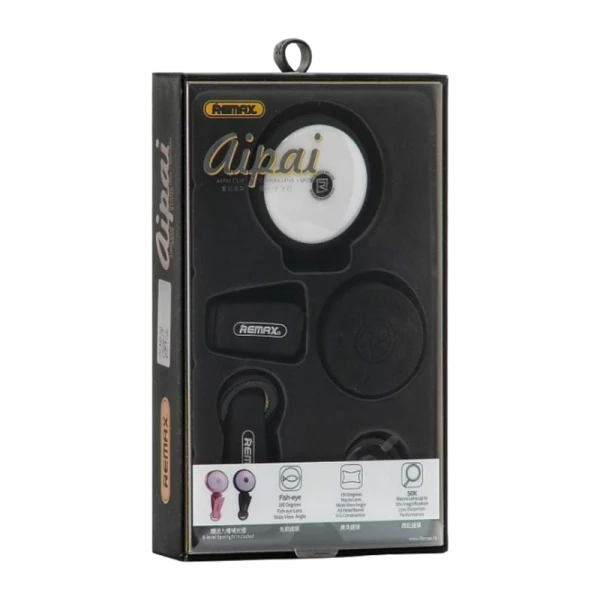 Набор: линза 180°+ фспышка REMAX Aipai box Черный