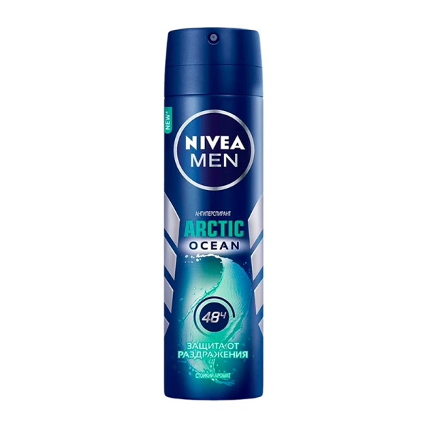 Дезодорант мужской Nivea Arctic Ocean Deo спрей 150мл (1/6)