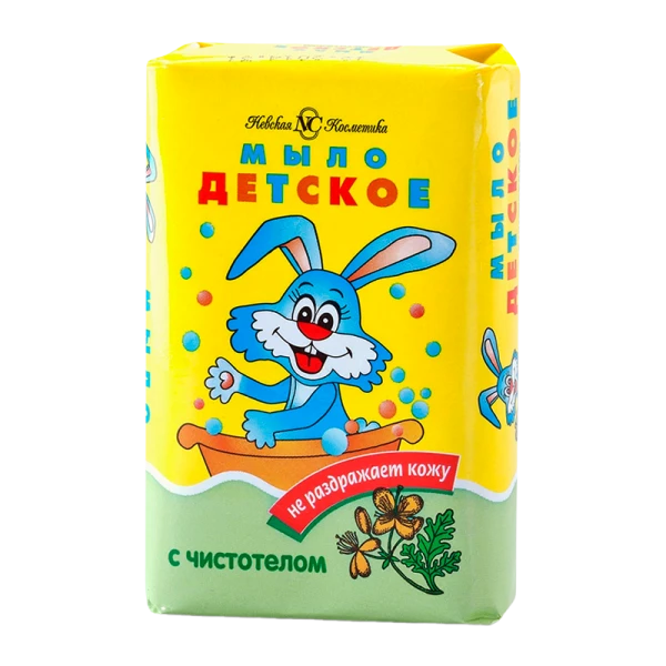 Мыло Невская Косметика для детей с чистотелом 90 г (1/72)