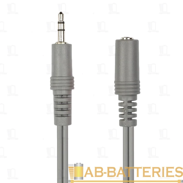 Кабель AUX Smartbuy KA-323 Jack 3.5mm (m)-Jack 3.5mm (f) 3.0м силикон серый (1/50)