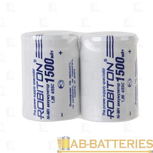 Аккумулятор ROBITON 1500MH4/5SC-2 SR2, в упак 18 шт (2/18/216)