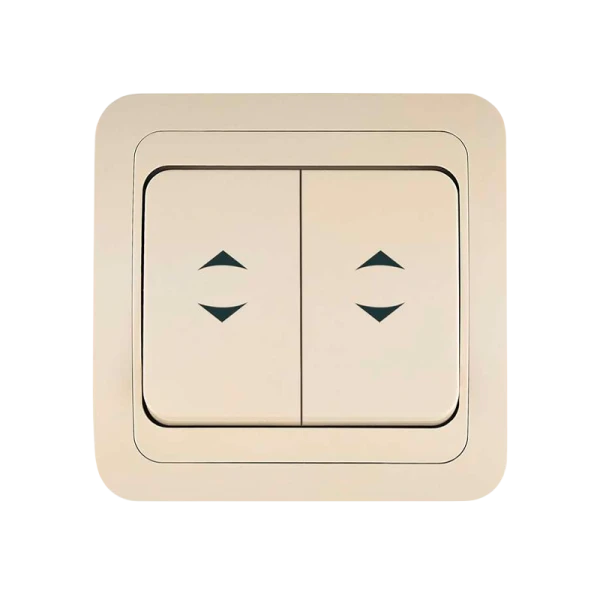 Выключатель Makel Mimoza 2-клав.10A пластик проходной кремовый 25026