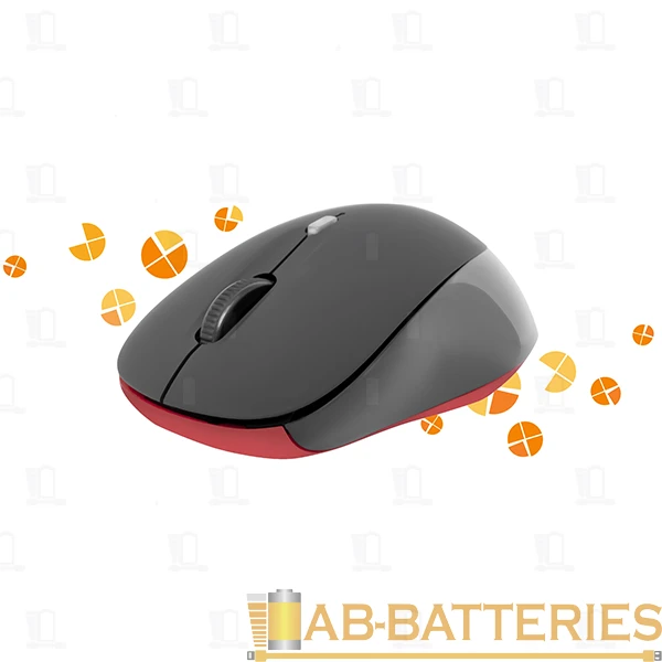 Мышь беспроводная Defender MS-155 Dacota классическая USB черный красный (1/60)