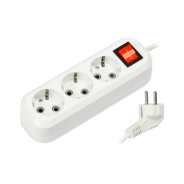 Удлинитель Smartbuy 3р.С/З 16A 7.0м с выкл. ПВС 3x1мм² белый (1/30)