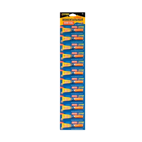 Супер-клей Секунда ГЕЛЬ 3г универсальный BL12 (12/288)