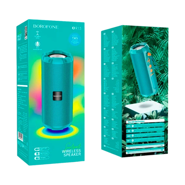 Портативная колонка Borofone BR15 bluetooth 5.0 microSD бирюзовый (1/50)