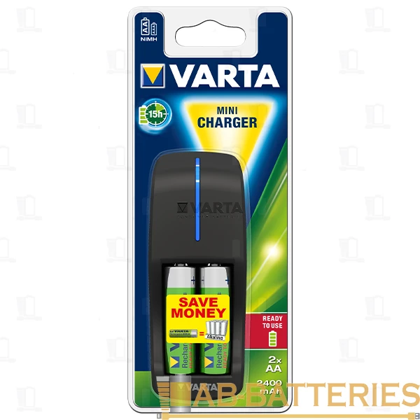 З/У для аккумуляторов Varta Mini Charger (57646) AA/AAA 2 слота +2AA 2400mAh