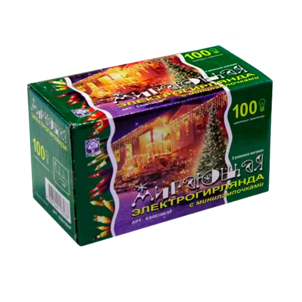 Гирлянда Без бренда ES00100/5F 6 м нить 100 ламп мульти