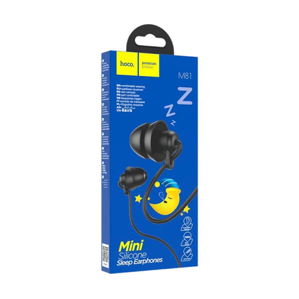 Наушники внутриканальные HOCO M81 с микр. черный (1/20/200)