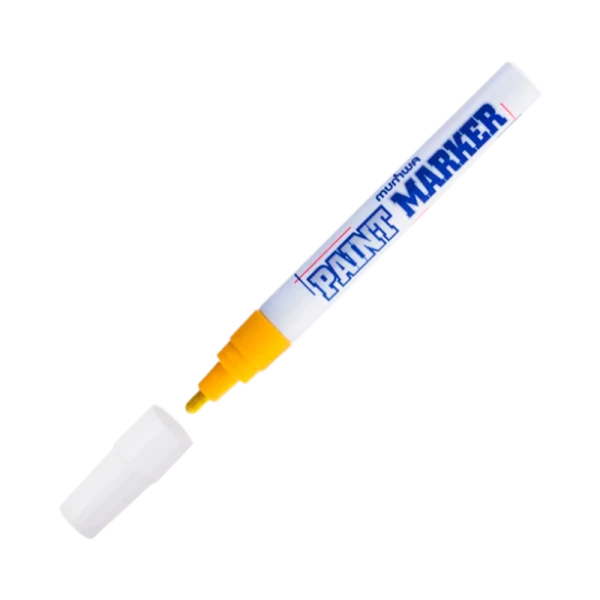 Маркер промышленный MunHwa PAINT MARKER PM-08 4.0мм нитрокраска желтый (1/12/576)