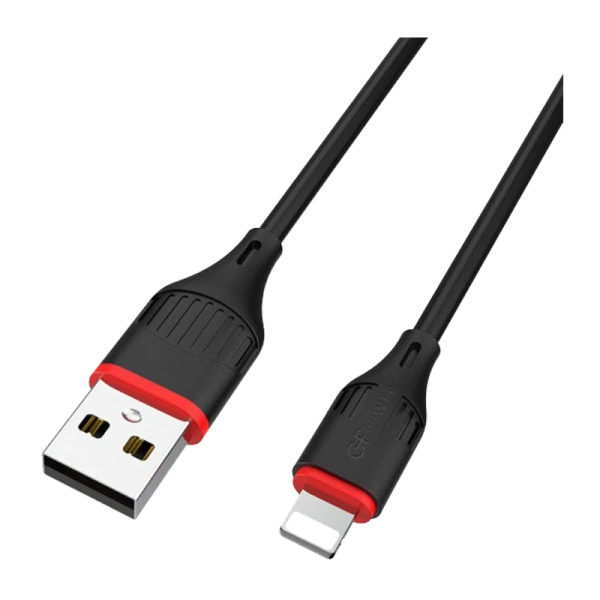 Кабель GFPower 17L USB (m)-Lightning (m) 1.0м 2.4A ПВХ черный (1/648)