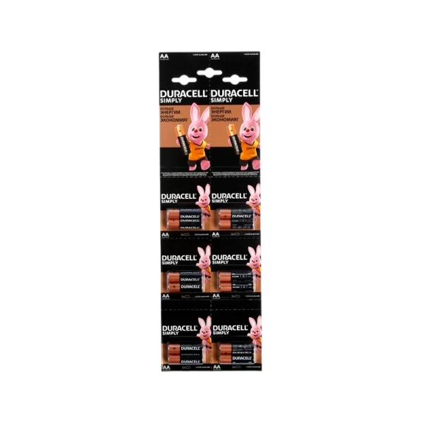 Батарейка Duracell Basic NEW (Simply) LR6 AA BL12 (2*6) Alkaline 1.5V отрывные (12/120/14400)