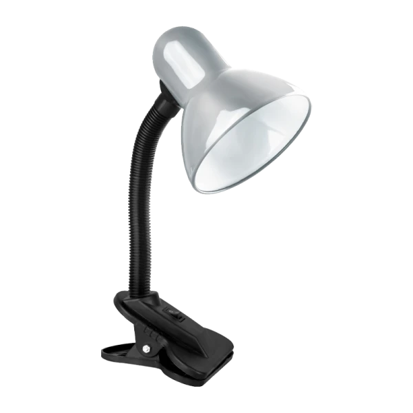 Светильник настольный Camelion KD-320 60W 230V E27 прищепка серебряный (1/12)