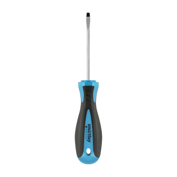 Отвертка шлицевая SL3x75, эргономичная 2х-компонентная рукоятка, CR-V, магнит, Smartbuy Tools/192