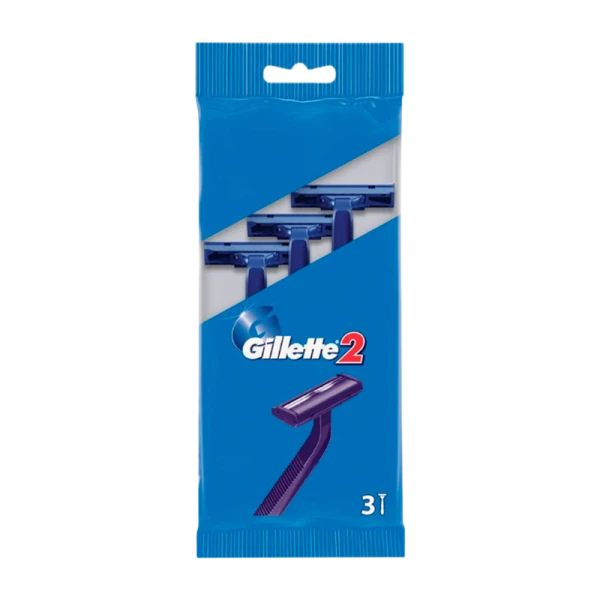 Бритва Gillette 2 лезвия пластиковая ручка 3шт. (1/40)