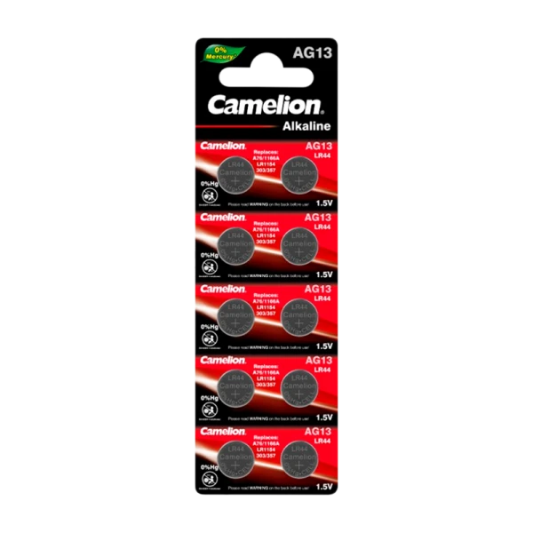 Батарейка Camelion G13/LR1154/LR44/357A/A76 BL10 Alkaline 1.5V (10/100/3600/126000)