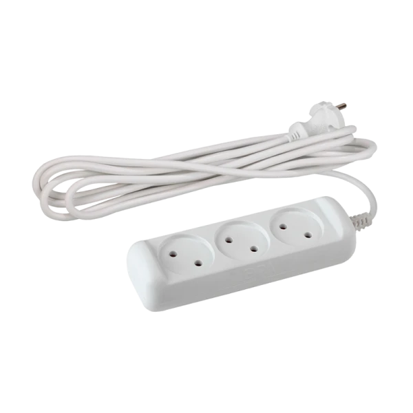 Удлинитель ЭРА UX 3р.Б/З 6A 1.5м белый (1/20)