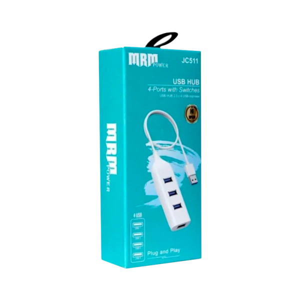 USB-Хаб MRM-Power JC511 4USB USB2.0 белый (1/10/300)