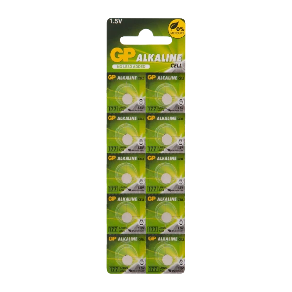 Батарейка GP G4/LR626/LR66/377A/177 BL10 Alkaline 1.5V отрывные (10/250/5000) R
