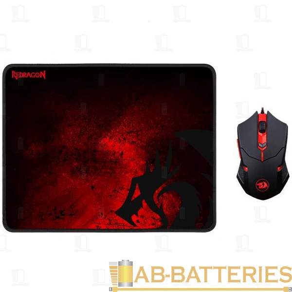 Набор мышь+коврик проводной Defender M601BA игровой черный (1/20)