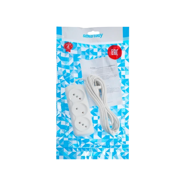 Удлинитель Старт S 3р.Б/З 6A 5.0м ШВВП 2x0.75мм² белый