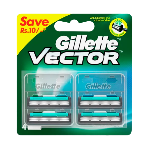 Сменные кассеты Gillette Slalom Plus (ENG) (Vector+) 2 лезвия 4шт. (цена за 1 шт) (4/40)