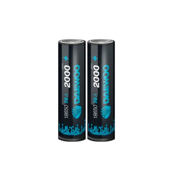 Аккумулятор Li-ion Daewoo 18650 BOX2 2000mAh без защиты (2/20/200)