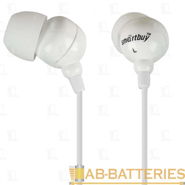 Наушники внутриканальные Smartbuy Color Trend белый (1/20/320)