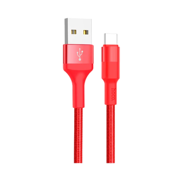 Кабель HOCO X26 USB (m)-Type-C (m) 1.0м 2.0A нейлон красный (1/30/300)