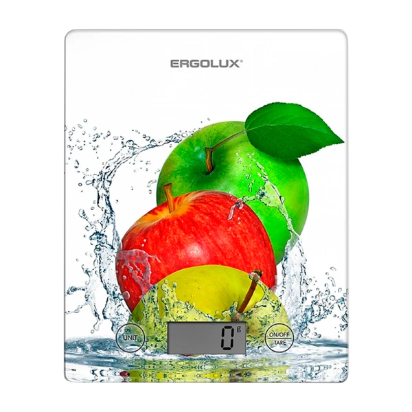 Весы кухонные Ergolux ELX-SK02-С01 электронные 5кг ассорти (1/20)