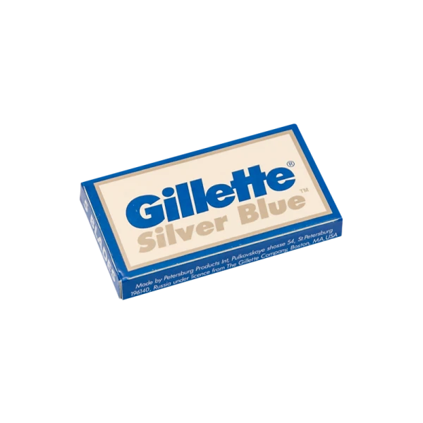 Лезвия Gillette Stainless Silver Blue двустронние 5шт в упаковке, цена за 1 лезвие (5/100/1200)
