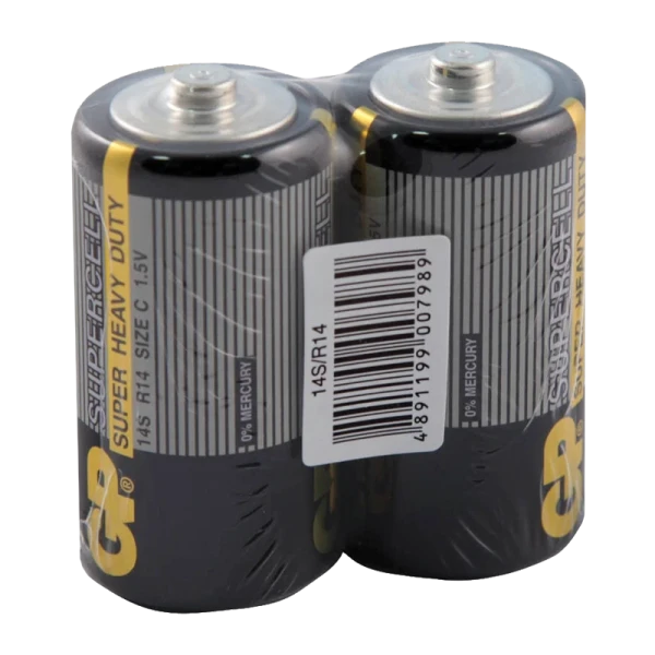 Батарейка GP Supercell R14 C Shrink 2 Heavy Duty 1.5V (2/24/480)