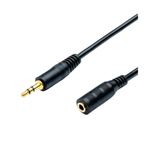 Кабель AUX Atcom Jack 3.5mm (m)-Jack 3.5mm (f) 3.0м силикон черный (1/10/200)