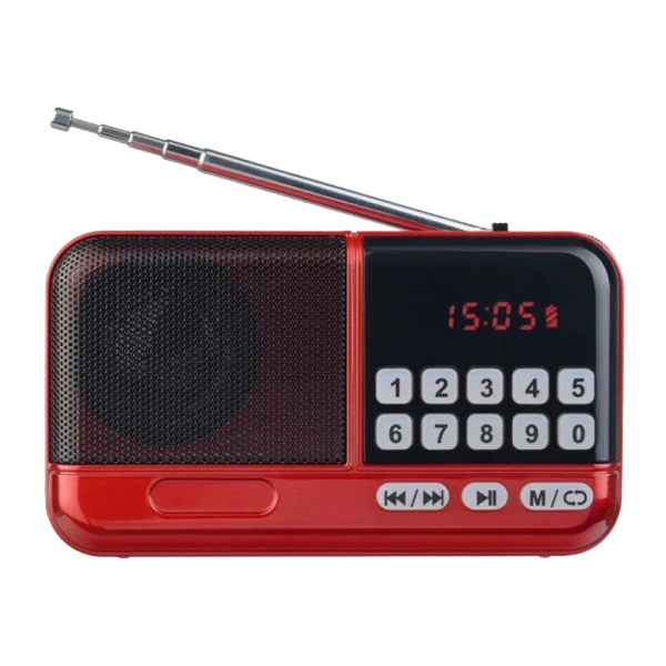 Радиоприемник Perfeo ASPEN 3W пластик microSD USB/Jack3.5 красный (1/10)