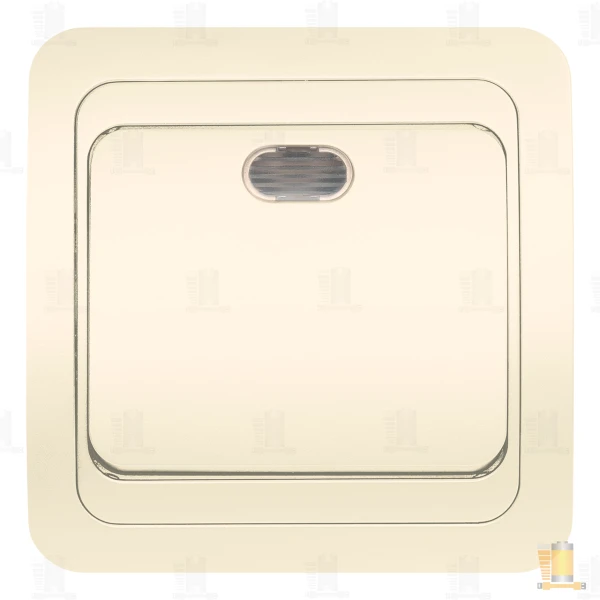 Выключатель Smartbuy Марс 1-клав.10A АБС с индикатором бежевый