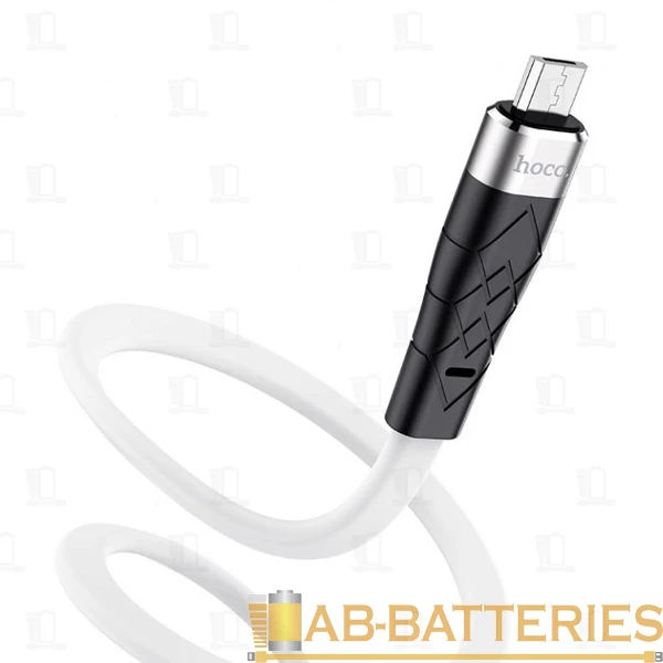 Кабель HOCO X53 USB (m)-microUSB (m) 1.0м 2.4A силикон белый (1/31/310)