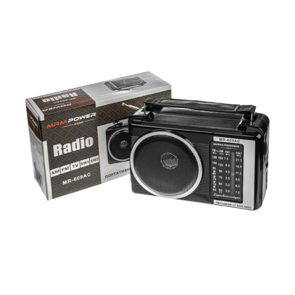 Радиоприемник MRM-Power MR-609AC пластик Jack3.5 черный (1/40)