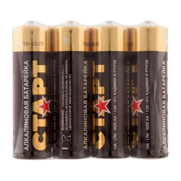 Батарейка Старт LR6 AA Shrink 4 Alkaline 1.5V (4/40/720)