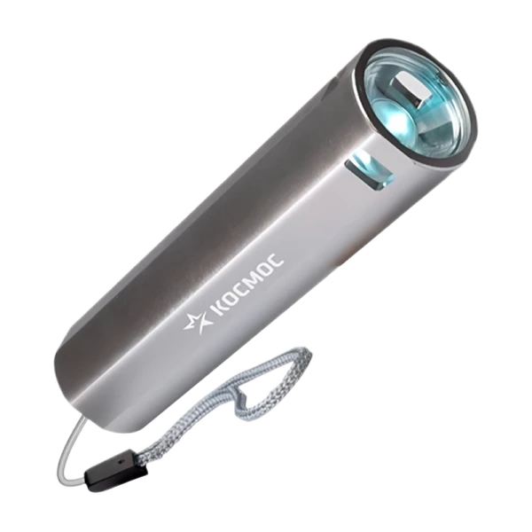 *Фонарь универсальный Космос 116Lit 1W LED от аккумулятора IP53 power bank серый (1/60/240) 