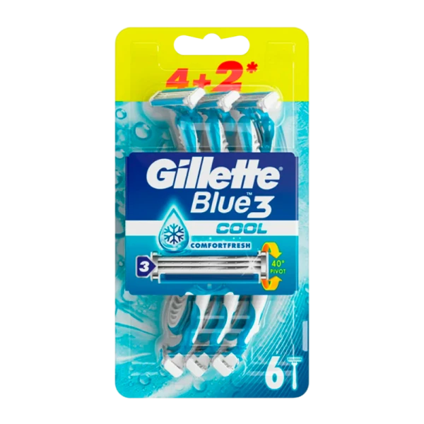 Бритва Gillette BLUE3 3 лезвия прорезиненная ручка 4+2шт. (1/6)