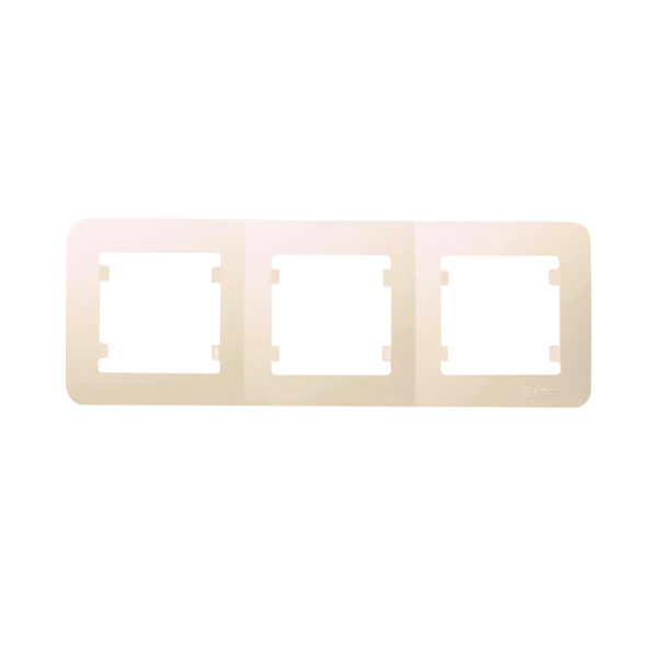 Рамка Makel Lillium Natural 3пост. кремовый 55213 (1/20)