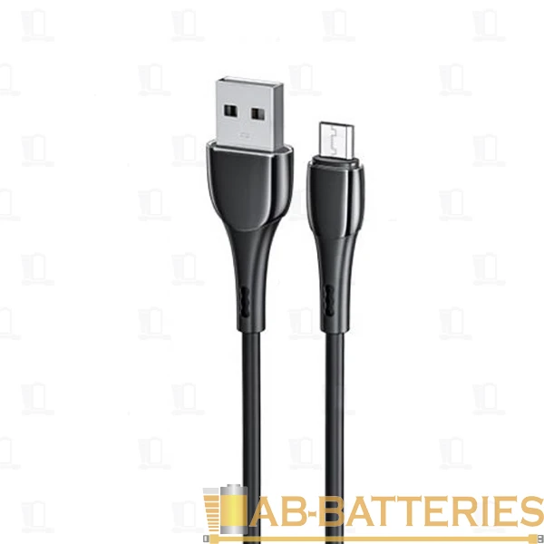 Кабель HOCO X49 USB (m)-microUSB (m) 1.0м 2.4A силикон черный (1/31/310)